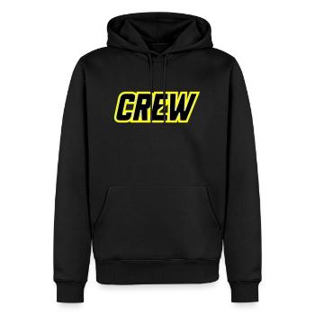 Crew - Men’s Premium Organic Hoodie - black - Front - Nico (187cm)
