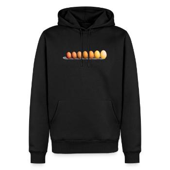 Egg - Herre Premium økologisk hoodie - sort - Foran - Nico (187cm)