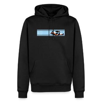 917 LM - Männer Premium Bio Hoodie - Schwarz - Vorne - Nico (187cm)