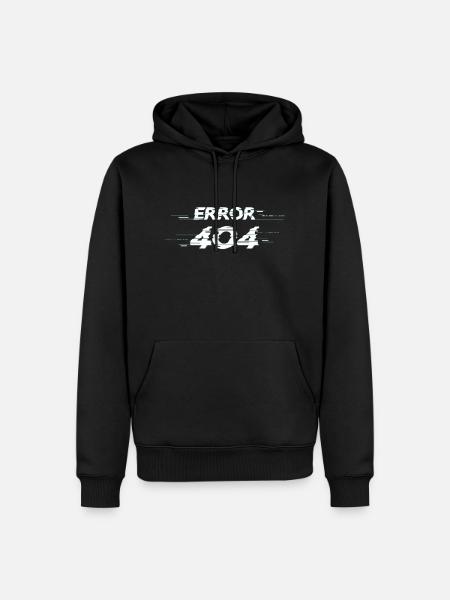 ERROR 404 Meldung / Turkis - Männer Premium Bio Hoodie - Schwarz