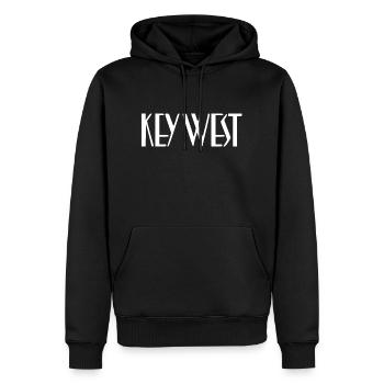 Key West Floride - Sweat à capuche Premium bio Homme - noir - Devant - Nico (187cm)