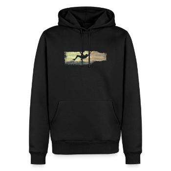 extreme climbing :: Extrem Klettern - Männer Premium Bio Hoodie - Schwarz - Vorne - Nico (187cm)