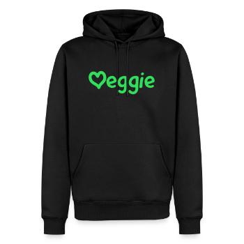 Végé - Sweat à capuche Premium bio Homme - noir - Devant - Nico (187cm)