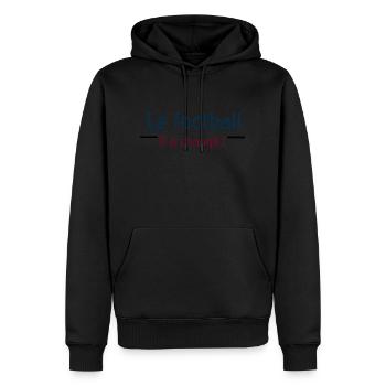 Le football il a changé ! - Sweat à capuche Premium bio Homme - noir - Devant - Nico (187cm)
