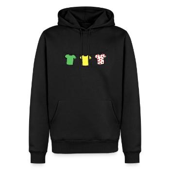 Rennrad Sport Trikots - Männer Premium Bio Hoodie - Schwarz - Vorne - Nico (187cm)
