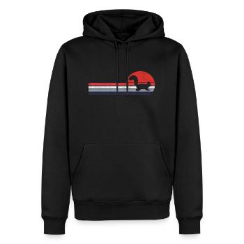 Écureuil Écureuil Rétro Vintage Forêt Nature - Sweat à capuche Premium bio Homme - noir - Devant - Nico (187cm)