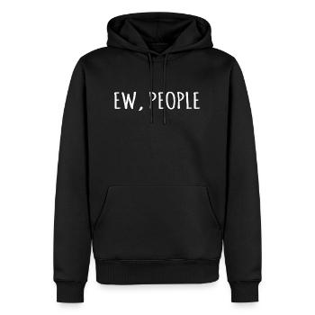 Ew people - Männer Premium Bio Hoodie - Schwarz - Vorne - Nico (187cm)