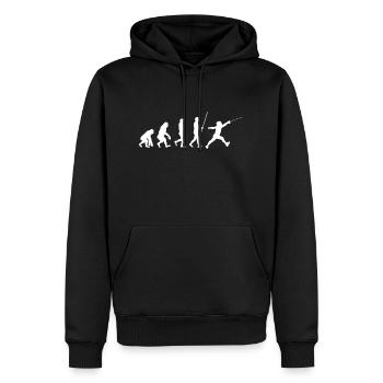 escrime, arts martiaux, escrime - Sweat à capuche Premium bio Homme - noir - Devant - Nico (187cm)