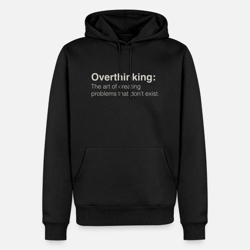 Overthinking - Männer Premium Bio Hoodie - Schwarz