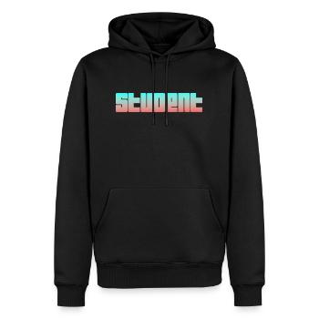 StundentLogo - Männer Premium Bio Hoodie - Schwarz - Vorne - Nico (187cm)