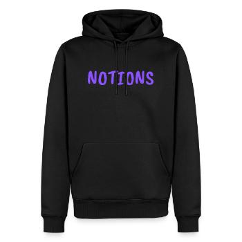 NOTIONS - Men’s Premium Organic Hoodie - black - Front - Nico (187cm)