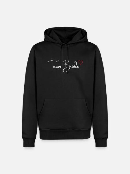 Team bridle heart red - Men’s Premium Organic Hoodie - black