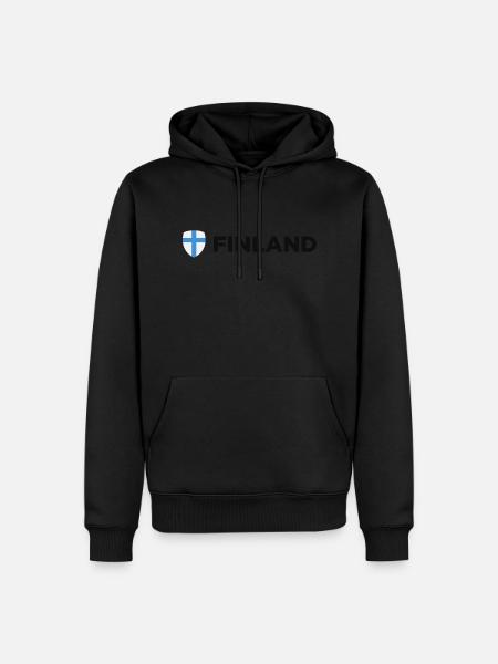 National Flag Of Finland - Men’s Premium Organic Hoodie - black