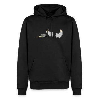 Rhinoféroce - Sweat à capuche Premium bio Homme - noir - Devant - Nico (187cm)