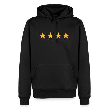 4 Sterne für Deutschland - Männer Premium Bio Hoodie - Schwarz - Vorne - Nico (187cm)