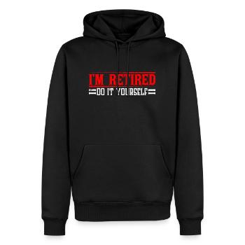 I'm retired, do it yourself 10 - Männer Premium Bio Hoodie - Schwarz - Vorne - Nico (187cm)