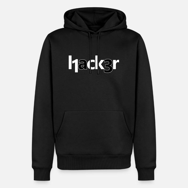 Hacker - Sweat à capuche Premium bio Homme - noir