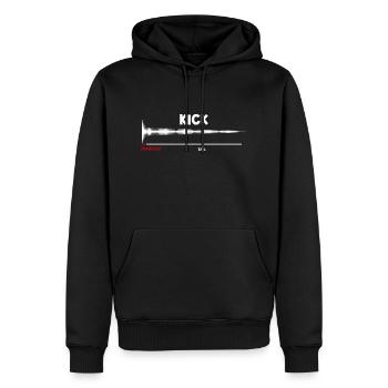 Synthesizer Kick Drum Synth DAW Transient Tail - Men’s Premium Organic Hoodie - black - Front - Nico (187cm)