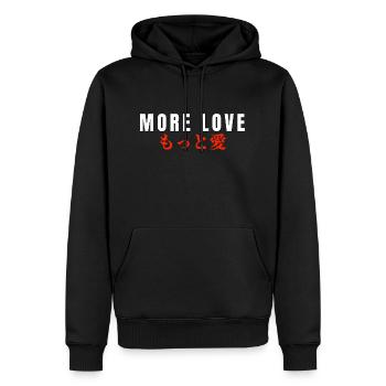 Japanisch - Männer Premium Bio Hoodie - Schwarz - Vorne - Nico (187cm)