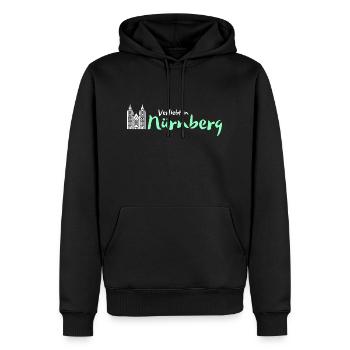Verliebt in Nürnberg - Männer Premium Bio Hoodie - Schwarz - Vorne - Nico (187cm)