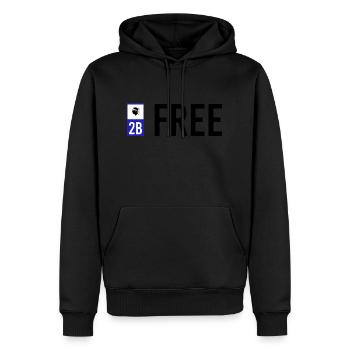 2B free corsica - Sweat à capuche Premium bio Homme - noir - Devant - Nico (187cm)