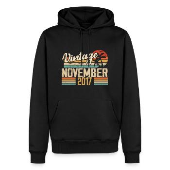 Legendary since November 2017 - Vintage 2017 - Men’s Premium Organic Hoodie - black - Front - Nico (187cm)