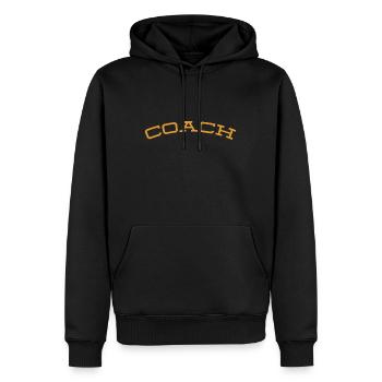 Coach - The best Coach - Der beste Trainer - Männer Premium Bio Hoodie - Schwarz - Vorne - Nico (187cm)