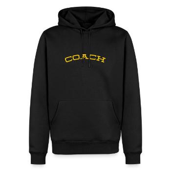 Coach - The best Coach - Der beste Trainer - Männer Premium Bio Hoodie - Schwarz - Vorne - Nico (187cm)