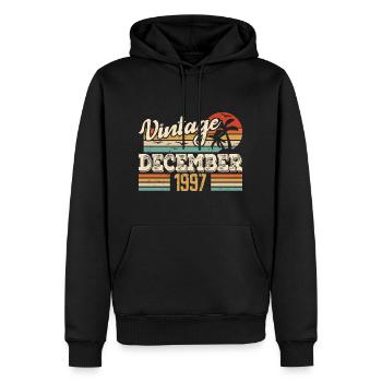 Cadeau D'anniversaire Décembre 1997 Vintage Rétro - Sweat à capuche Premium bio Homme - noir - Devant - Nico (187cm)