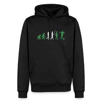 Fussball Nigeria Evolution Fußballmannschaft - Männer Premium Bio Hoodie - Schwarz - Vorne - Nico (187cm)
