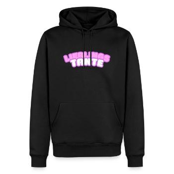 Lieblingstante - Tante - Männer Premium Bio Hoodie - Schwarz - Vorne - Nico (187cm)