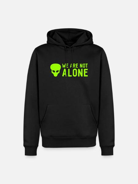 Alien - We Are Not Alone - Aliens - Herre Premium økologisk hoodie - sort