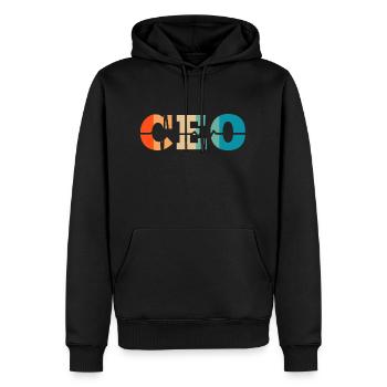 Battement de cœur rétro Chief Executive Officer - Sweat à capuche Premium bio Homme - noir - Devant - Nico (187cm)
