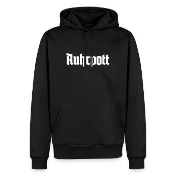 Ruhrpott - Pott - Bergbau - Kumpel - Ruhr - Shirt - Männer Premium Bio Hoodie - Schwarz - Vorne - Nico (187cm)