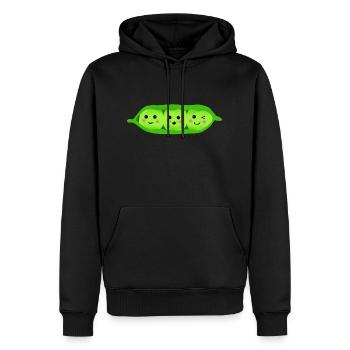 three pea in a pod - Männer Premium Bio Hoodie - Schwarz - Vorne - Nico (187cm)