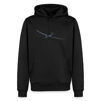 segelflugzeug - Männer Premium Bio Hoodie - Schwarz - Vorne - Nico (187cm)