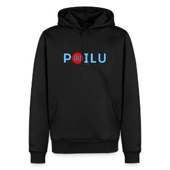 Poilu - Sweat à capuche Premium bio Homme - noir - Devant - Nico (187cm)