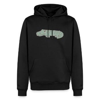 Crocodile - Sweat à capuche Premium bio Homme - noir - Devant - Nico (187cm)