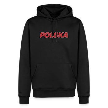 Polska Polnische Geschenk - Männer Premium Bio Hoodie - Schwarz - Vorne - Nico (187cm)