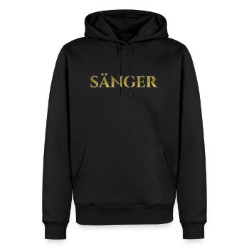 Sänger - Männer Premium Bio Hoodie - Schwarz - Vorne - Nico (187cm)