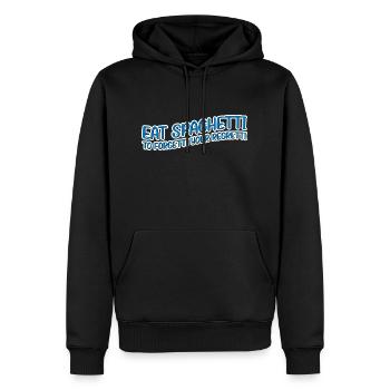 Eat Spaghetti To Forgetti Your Regretti 11 - Männer Premium Bio Hoodie - Schwarz - Vorne - Nico (187cm)