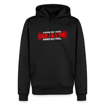 Homeschool Dad Aka The Principal 3 - Men’s Premium Organic Hoodie - black - Front - Nico (187cm)