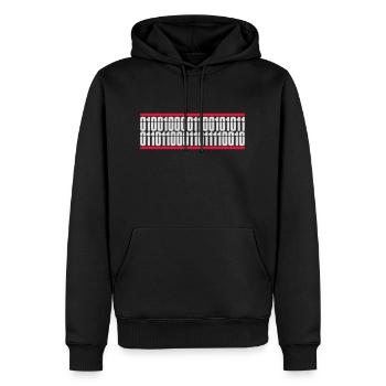 Binär Code Programm Sprache - Männer Premium Bio Hoodie - Schwarz - Vorne - Nico (187cm)