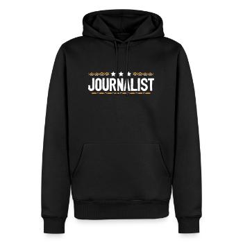 Journalist Beruf - Männer Premium Bio Hoodie - Schwarz - Vorne - Nico (187cm)