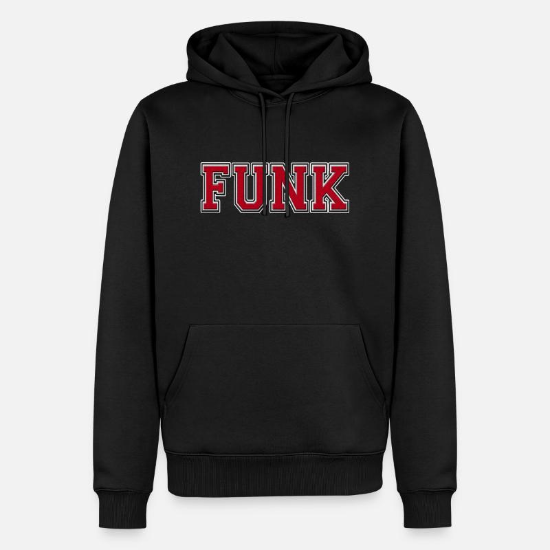 Funk groß - Männer Premium Bio Hoodie - Schwarz