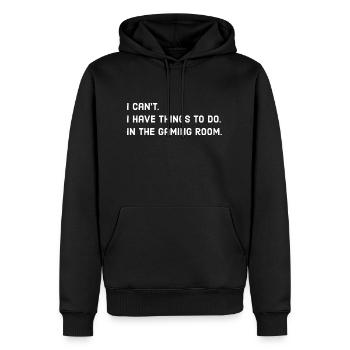 Gaming Spruch - Männer Premium Bio Hoodie - Schwarz - Vorne - Nico (187cm)