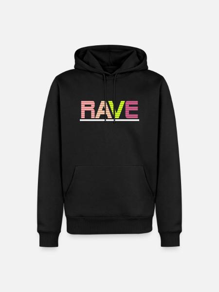 Rave - Men’s Premium Organic Hoodie - black