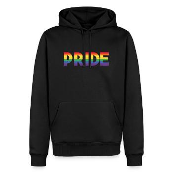 Stolz - Männer Premium Bio Hoodie - Schwarz - Vorne - Nico (187cm)