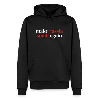 make russia small again - Männer Premium Bio Hoodie - Schwarz - Vorne - Nico (187cm)