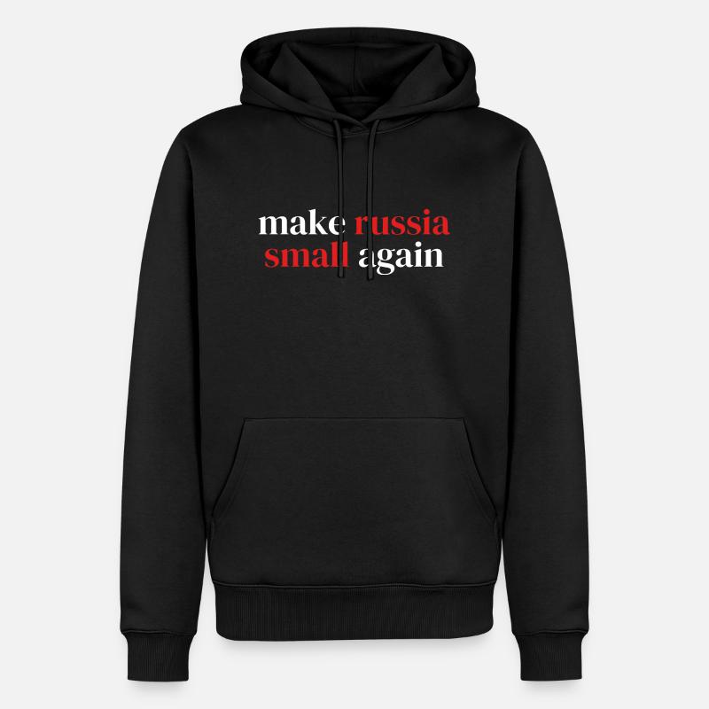 make russia small again - Männer Premium Bio Hoodie - Schwarz